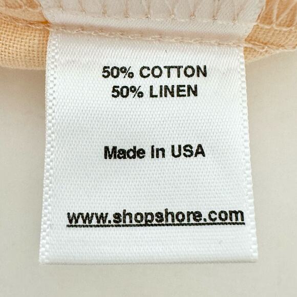 The Shore Brand Linen Tie Front Cropped Top Peach Parfait XL NWT - Picture 10 of 11